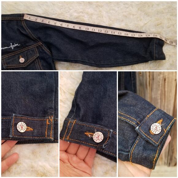 VTG FUBU Fat Albert Denim Trucker Jacket Size M Embroidered Comics Cosby Cartoon - Picture 7 of 10